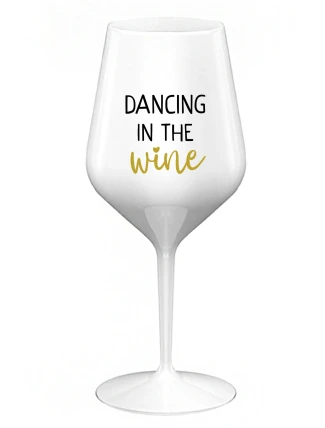 DANCING IN THE WINE - bílá nerozbitná sklenice na víno 470 ml DANCING IN THE WINE - bílá nerozbitná sklenice na víno 470 ml