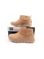 Skechers Dámske zimné členkové topánky zateplené kožené hnedé dámske