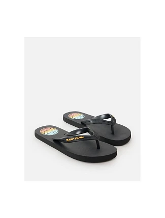 Plážové šľapky RIP CURL Wetty Fade Bloom Open Toe – čierne