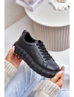 Ocieplane Sneakersy Damskie Big Star MM274617 Czarne