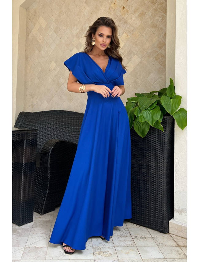 Dámske večerné šaty model 293 kr. modrá - dvojfarebná