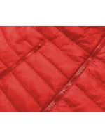 Ľahká červená dámska prešívaná bunda (20311-270)