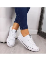 Big Star W FF274024 biele ažurové nízke tenisky