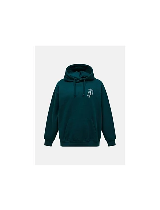 Pánska mikina PEAK PERFORMANCE M Terry Graphic Hood, zelená farba Pánska mikina PEAK PERFORMANCE M Terry Graphic Hood, zelená farba