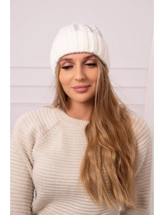 Dámska čiapka Selena K384 light ecru