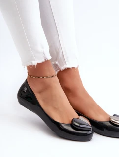 Damskie Baleriny Z Serduszkiem ZAXY LL285027 Czarne