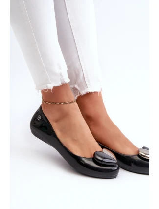 Damskie Baleriny Z Serduszkiem ZAXY LL285027 Czarne