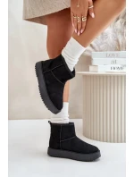 Dámske tenisky na platforme Eco Suede Black Atteria