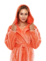 Dámsky župan s kapucňou Lilly extra 3/4 jedna veľkosť 3320 lososová - Vestis Dámsky župan s kapucňou Lilly extra 3/4 jedna veľkosť 3320 lososová - Vestis