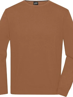 Daiber JN 1314 Pánsky sveter s okrúhlym výstrihom 02.1314 camel
