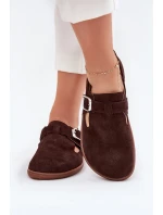 Semišové dámske barefoot topánky s prackou Zazoo N1261 chocolate Semišové dámske barefoot topánky s prackou Zazoo N1261 chocolate