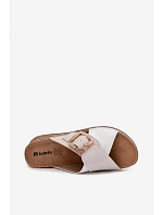Dámske ponožky na platforme s ozdobnou prackou Inblu RV000012 Light beige