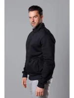 Čierna pánska mikina so stojačikom (68B2002-3) Čierna pánska mikina so stojačikom (68B2002-3)