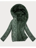 Dámska bunda S'West v khaki farbe s umelou kožušinou (B8389-11011) Dámska bunda S'West v khaki farbe s umelou kožušinou (B8389-11011)