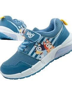 Detské športové tenisky Leomil Bluey ľahké tenisky na suchý zips LED modré