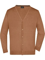 Daiber JN 661 Pánsky pletený sveter s výstrihom do V 02.0661 camel