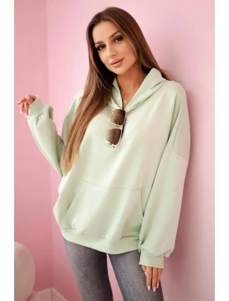 Mikina s kapucňou butter mint