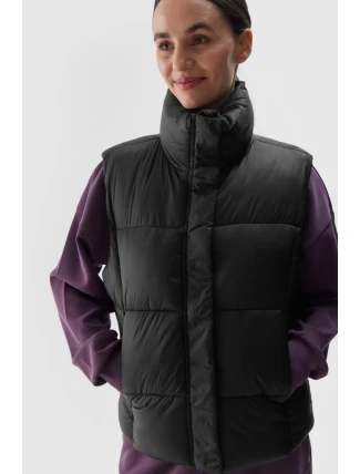 Kamizelka Bezrękawnik Puchowy Z Wypełnieniem Syntetycznym 4F 4FWAW24TVJAF140-20S Czarna