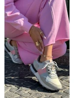 Dámske semišové tenisky Big Star HI-POLY SYSTEM - sivo-ružové