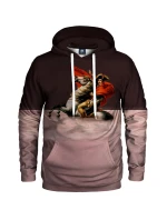 Unisex mikina s kapucňou Deer Water Bonaparte H-K AFD947 old pink - Flike