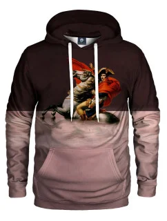 Unisex mikina s kapucňou Deer Water Bonaparte H-K AFD947 old pink - Flike