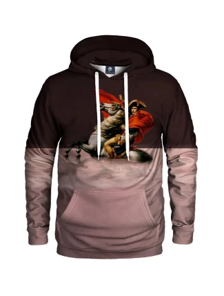 Unisex mikina s kapucňou Deer Water Bonaparte H-K AFD947 old pink - Flike