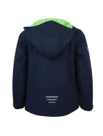 Detská softshellová bunda TrollKids Trollfjord Jacket navy/light green s reflexnými prvkami navy blue (161-120)