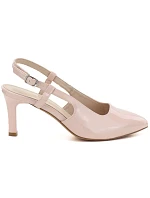 Ružové lakované lodičky bez podpätku Sergio Leone SK157