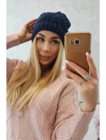 Fleecová čiapka Sylwia K244 navy blue