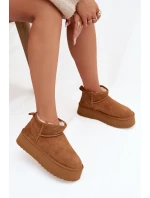 Dámské sněhule z přírodního semiše Camel Mairene