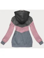 Dámska trojfarebná mikina graphite pink-grey (2303) Dámska trojfarebná mikina graphite pink-grey (2303)