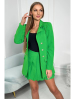 Elegantná súprava saka so sukňou zelená