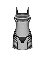 Dámska sexy košieľka Lune Bellis Chemise black - Obsessive