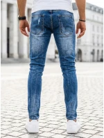 Pánske tmavomodré džínsové nohavice FashionStreet UX3995 Pánske tmavomodré džínsové nohavice FashionStreet UX3995