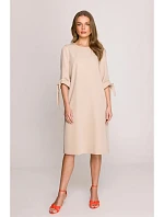 Dámske šaty S393 béžová - Stylove Dámske šaty S393 béžová - Stylove