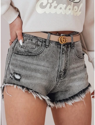 Dámske džínsové šortky SHORT LIFE grey FashionStreet SY0478 Dámske džínsové šortky SHORT LIFE grey FashionStreet SY0478