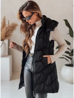 Dámska zateplená prešívaná vesta čierna FashionStreet TY5101