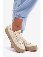Čipkované tenisky LCW-26-31-4328 béžové – Lee Cooper Čipkované tenisky LCW-26-31-4328 béžové – Lee Cooper
