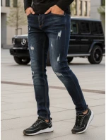 FashionStreet pánske tmavomodré nohavice UX3810 FashionStreet pánske tmavomodré nohavice UX3810