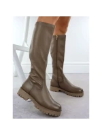 Dámske topánky na platforme khaki Potocki 25-12729 Dámske topánky na platforme khaki Potocki 25-12729