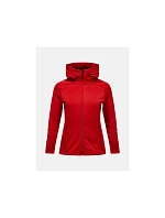 Dámska mikina PEAK PERFORMANCE W Rider Essentials Midlayer Zip Hood, červená Dámska mikina PEAK PERFORMANCE W Rider Essentials Midlayer Zip Hood, červená