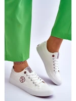 Damskie Materiałowe Tenisówki Cross Jeans LL2R4043 Białe