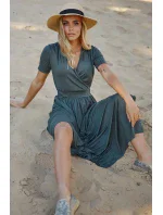 Dámske šaty M792 Khaki - Makadamia Dámske šaty M792 Khaki - Makadamia