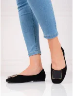Klasické baleríny čierne dámske bez podpätku Klasické baleríny čierne dámske bez podpätku