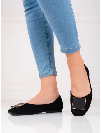 Klasické baleríny čierne dámske bez podpätku Klasické baleríny čierne dámske bez podpätku