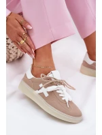 Niskie Buty Sportowe Damskie Beżowe Zelevelis
