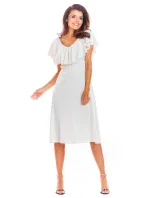 Dámske spoločenské šaty A304 béžové - Awama