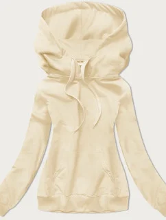 Dámska tenká klokanová mikina v ecru farbe (W06-67+132)