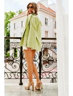 Wzorzyste Sandały Na Słupku I Platformie Różowo-Zielone Slaria