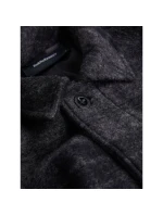 Pánska vlnená teplá košeľa / bunda Style G77965060-149 Black with Dark Grey - Peak